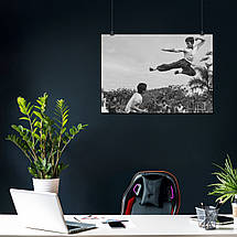 Плакат "Брюс Лі, Вихід Дракона, удар у стрибку, Bruce Lee", 43×60см, фото 3