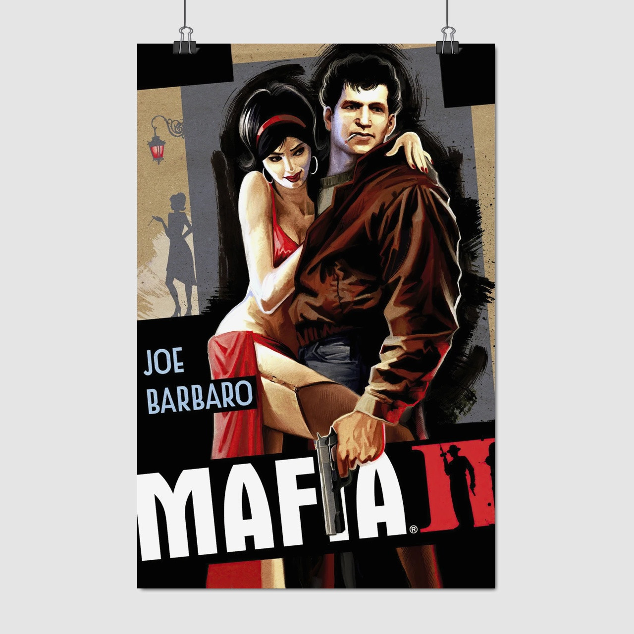 Плакат "Мафія 2, Джо Барбаро з подругою, Joe Barbaro, Mafia Ⅱ", 60×39см