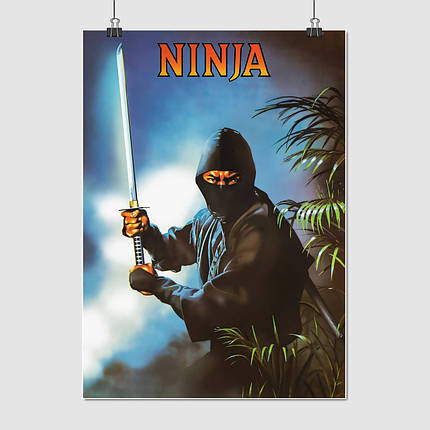 Плакат "Ніндзя, ретропостер з 80-х, Ninja", 60×43см, фото 1