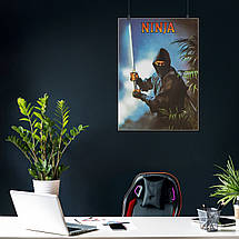 Плакат "Ніндзя, ретропостер з 80-х, Ninja", 60×43см, фото 4