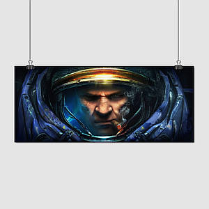 Плакат "Джеймс Рейнор, Старкрафт, Jim Raynor, StarCraft", 26×60см