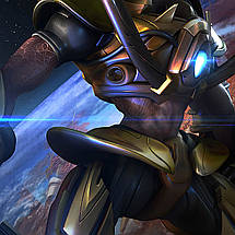 Плакат "Протос на фоні планети, Старкрафт, StarCraft", 38×60см, фото 2