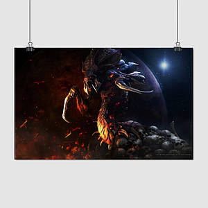 Плакат "Зерг на черепах, Старкрафт, StarCraft", 38×60см