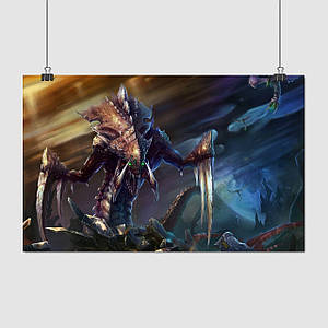 Плакат "Зерг, Старкрафт, Zerg, StarCraft", 38×60см