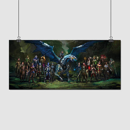 Плакат "Ефект маси, кроссовер с Dragon Age, Mass Effect", 27×60см, фото 1