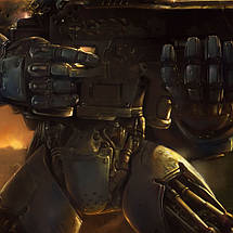 Плакат "Космодесант терранів у бою, Старкрафт, StarCraft", 33×60см, фото 2