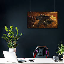 Плакат "Космодесант терранів у бою, Старкрафт, StarCraft", 33×60см, фото 3