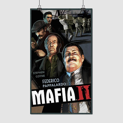 Плакат "Мафія 2, Федеріко Паппалардо, Federico Pappalardo, Mafia Ⅱ", 60×35см, фото 1