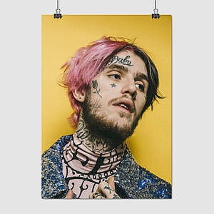 Плакат "Густав Ар, Ліл Піп, репер, LiL PEEP", 60×43см