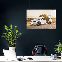 Плакат "Тесла Модель Х, Tesla Model X", 40×60см, фото 3