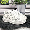 Кросівки жіночі Wei Wei білі з принтом еко-шкіра 4797, фото 8
