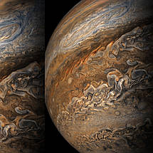 Плакат "4 знімки планети Юпітер, Jupiter, Сонячна Система, Jupiter", 43×60см, фото 2