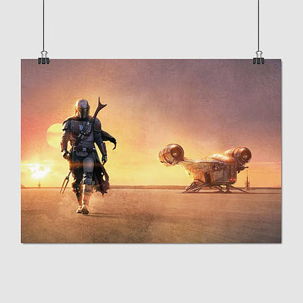 Плакат "Мандалорець, Зоряні Війни, Mandalorian, Star Wars", 43×60см, фото 1