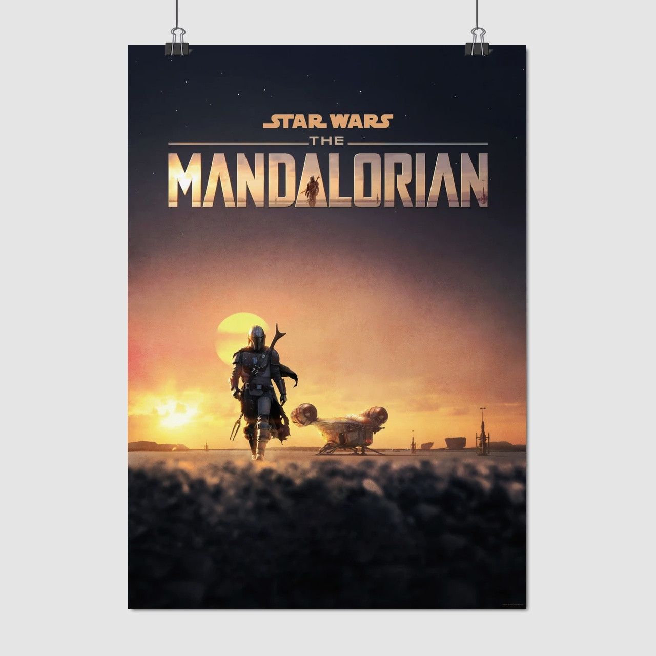 Плакат "Мандалорець, Зоряні Війни, Mandalorian, Star Wars", 60×43см
