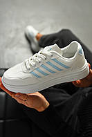 Кросівки жіночі білого кольору на шнурівці 198317M