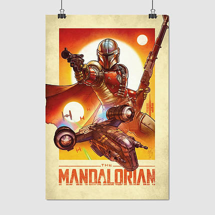 Плакат "Мандалорець, Зоряні Війни, Mandalorian, Star Wars", 60×40см, фото 1