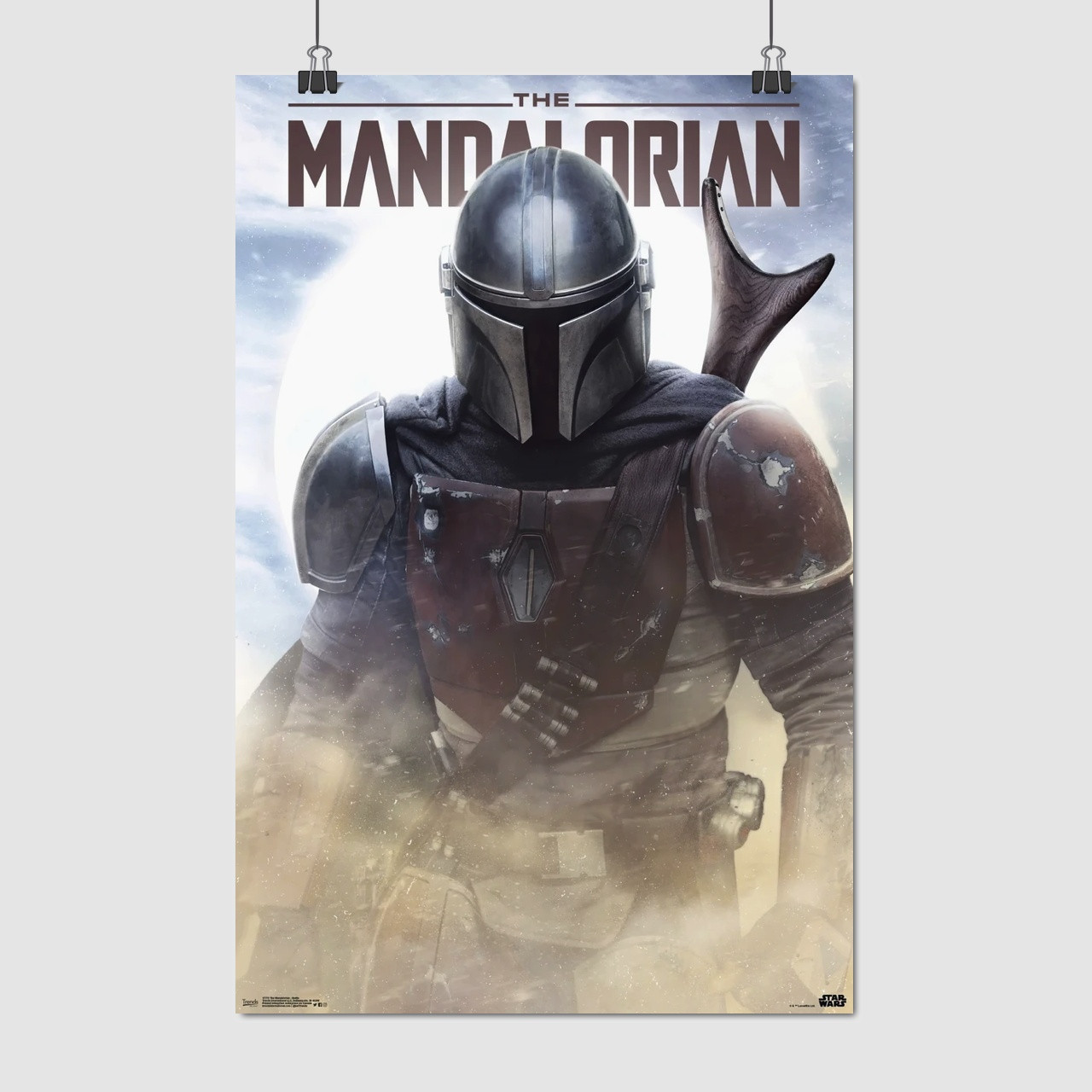 Плакат "Мандалорець, Зоряні Війни, Mandalorian, Star Wars", 60×39см