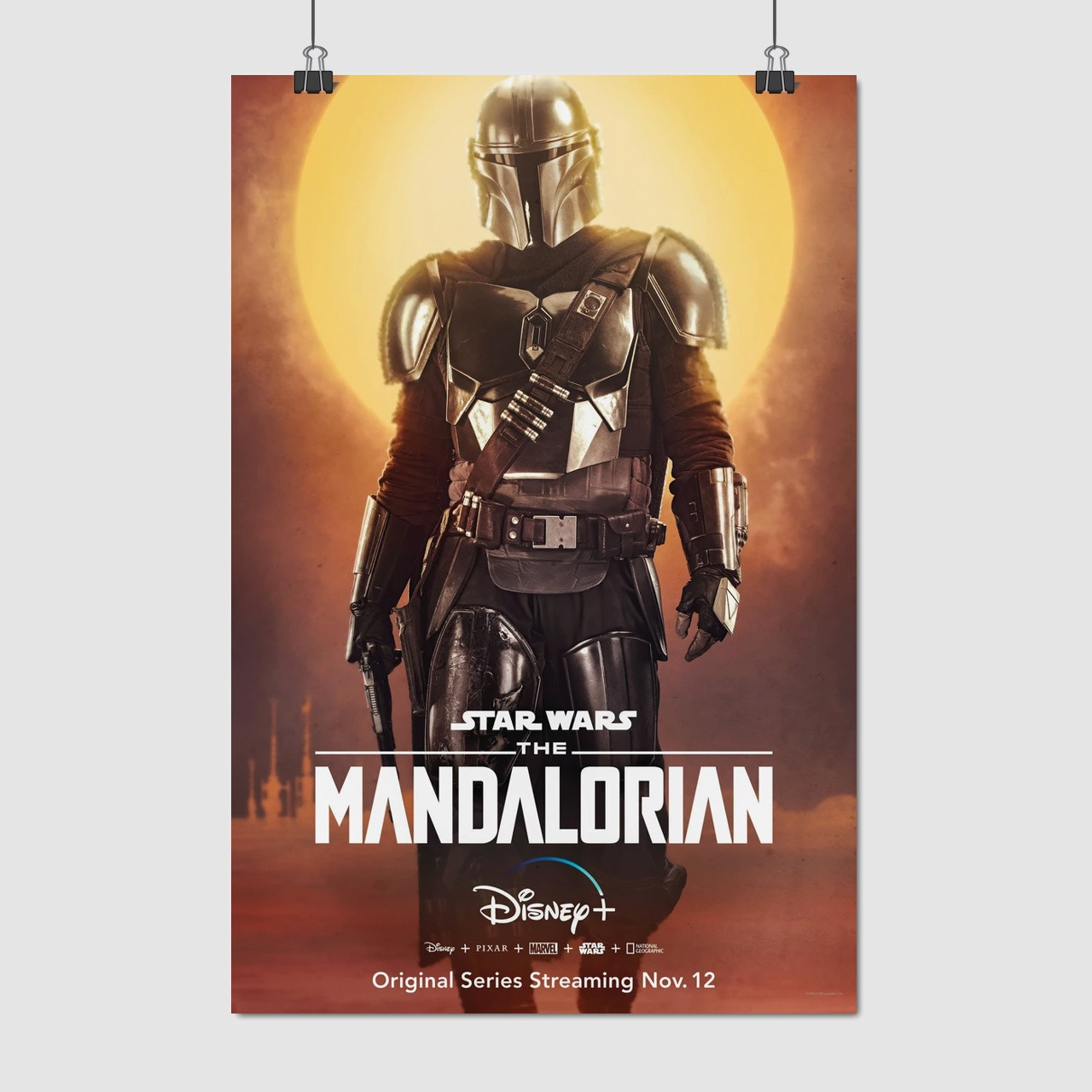 Плакат "Мандалорець, Зоряні Війни, Mandalorian, Star Wars", 60×40см
