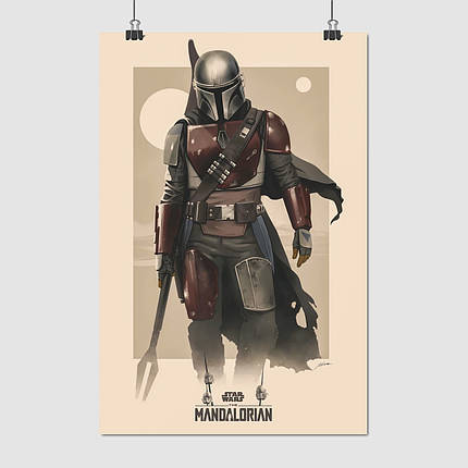 Плакат "Мандалорець, Зоряні Війни, Mandalorian, Star Wars", 60×40см, фото 1