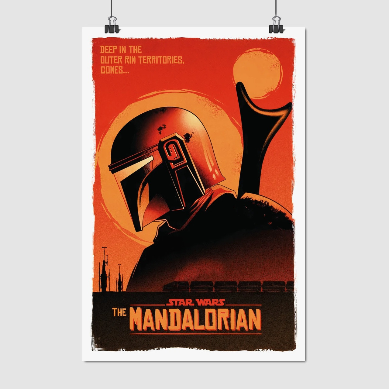 Плакат "Мандалорець, Зоряні Війни, Mandalorian, Star Wars", 60×40см