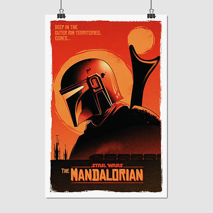 Плакат "Мандалорець, Зоряні Війни, Mandalorian, Star Wars", 60×40см, фото 1