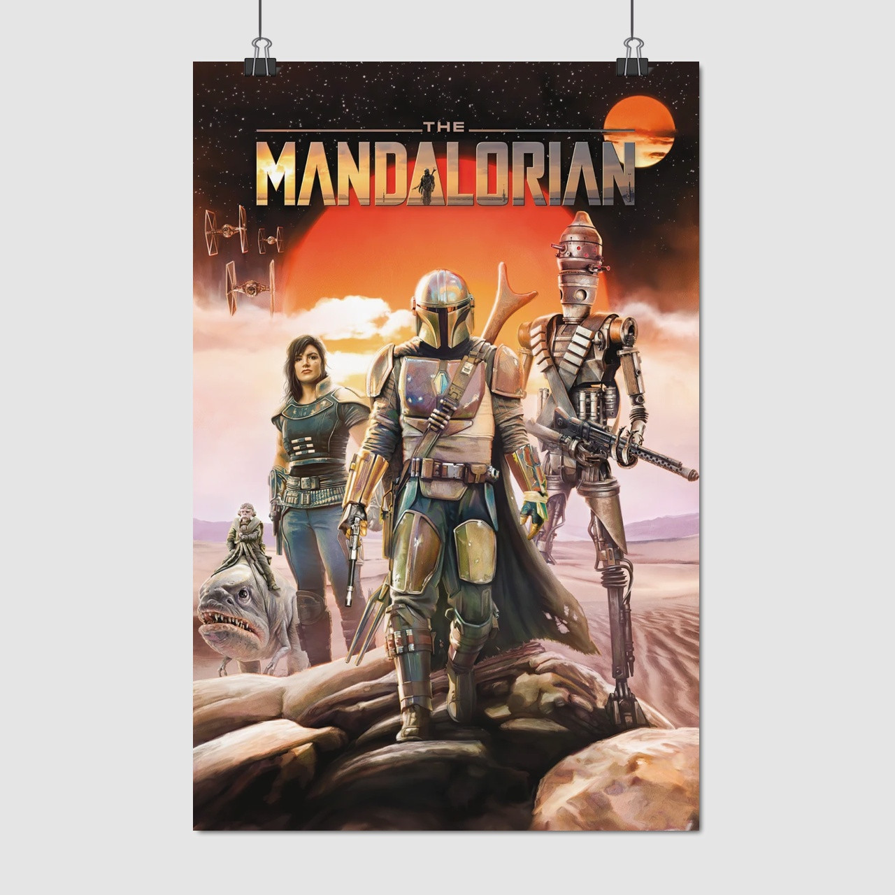 Плакат "Мандалорець, Зоряні Війни, Mandalorian, Star Wars", 60×39см