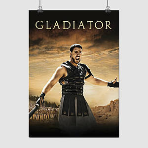 Плакат "Гладіатор, Максимус з мечем, Gladiator (2000)", 60×43см