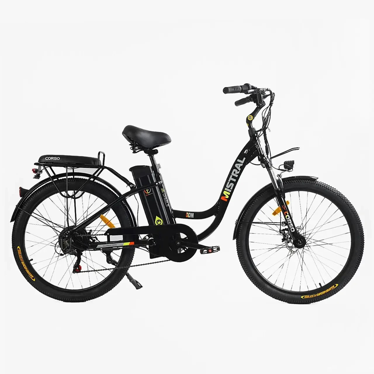 Електровелосипед Corso Mistral 500W 48V/15Ah літієва, шини 26", рама алюмінієва