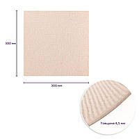 Самоклеюча плитка під ковролін молочний 300х300х4,5мм SW-00002482