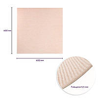 Самоклеюча плитка під ковролін молочний 600х600х4,5мм SW-00002483