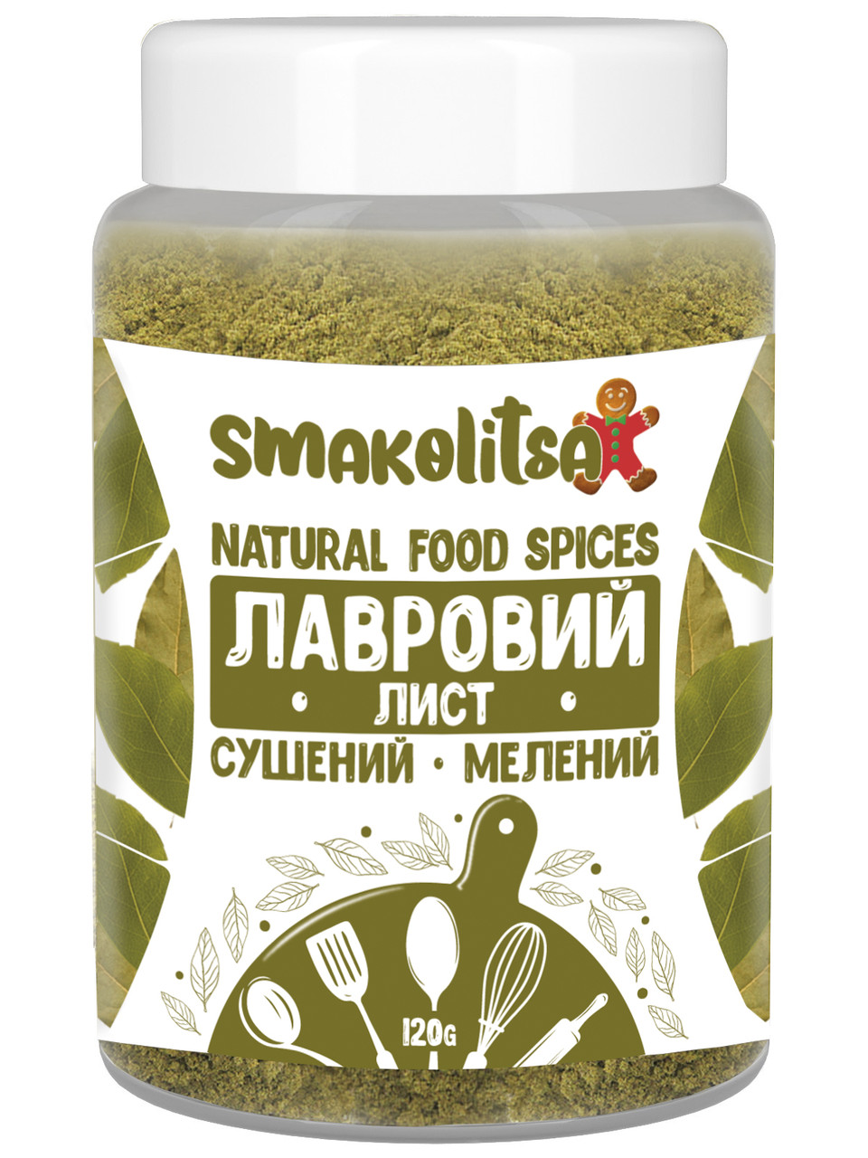 Лавровий лист сушений мелений 120 г