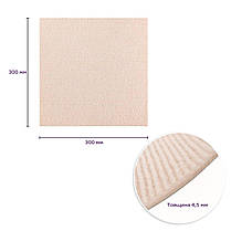 Самоклеюча плитка під ковролін молочний 300*300*4,5MM (D) SW-00002482, фото 3