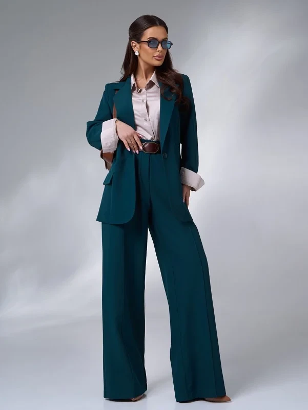 Костюми ISSA PLUS 15051 S темно-зелений, фото 1