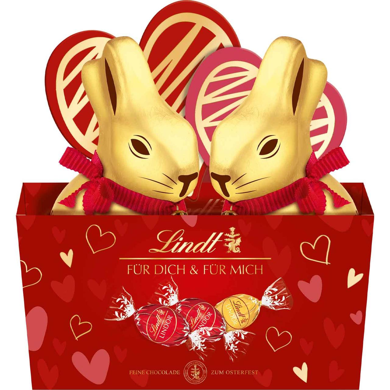 Пасхальний набір Lindt Goldhasen im Nest Herz 195г