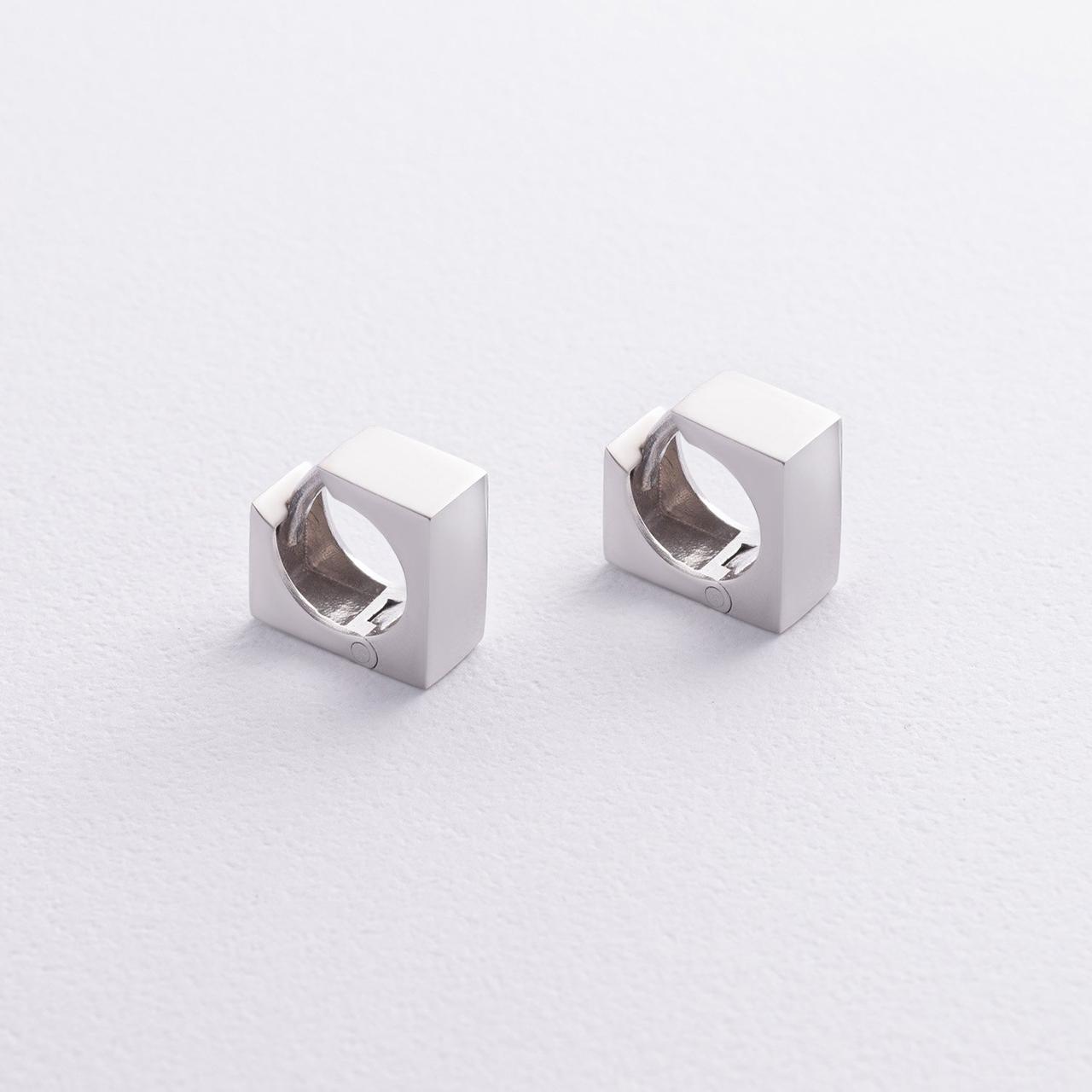 Серьги "Риск" в серебре 122783 MULTISHOP, фото 1