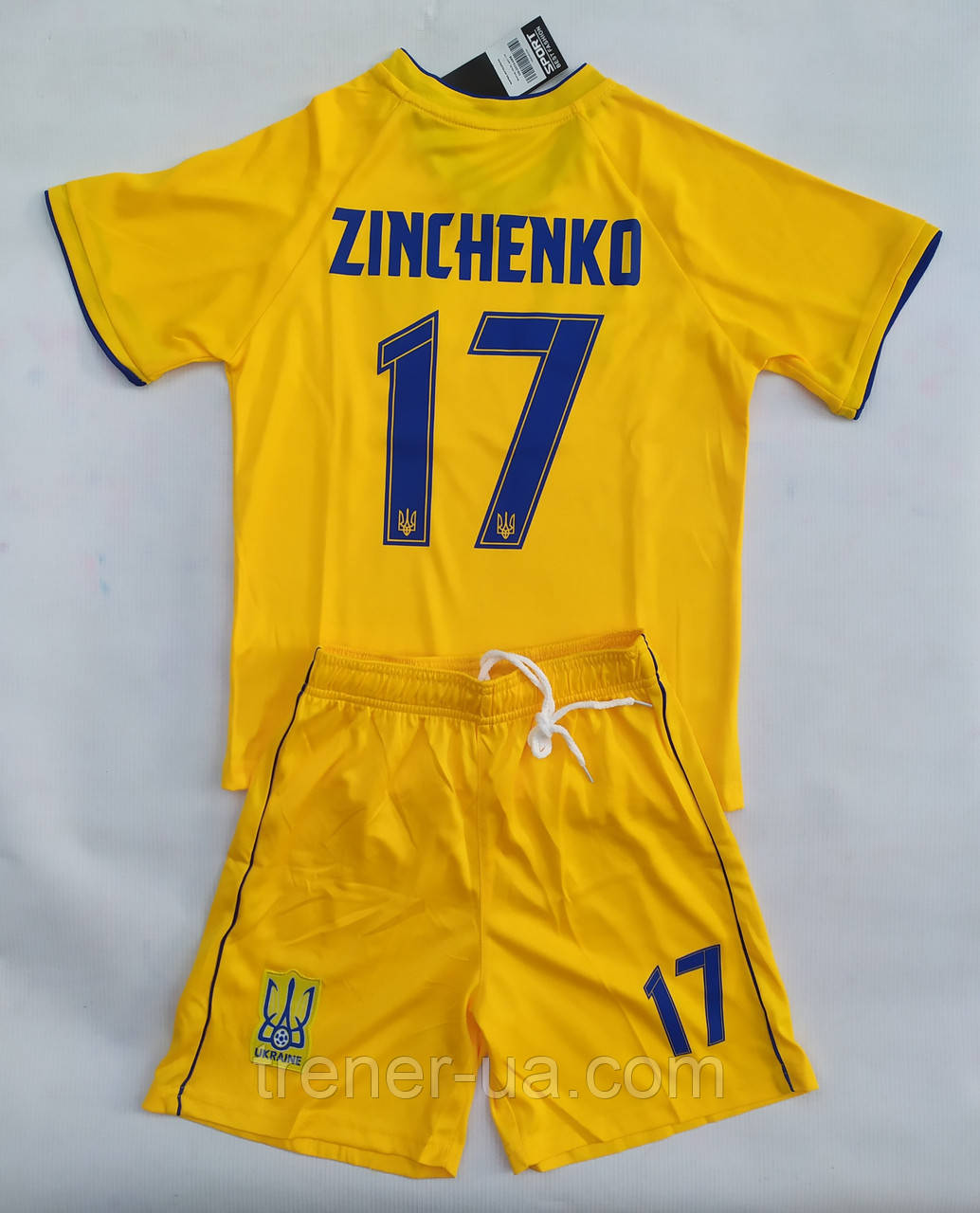 Футбольна форма дитяча Zinchenko 17 збірна України жовта