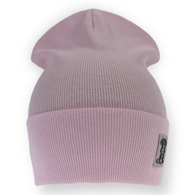 трикотажная шапка с отворотом для девочки трикотажная шапка с отворотом для девочки