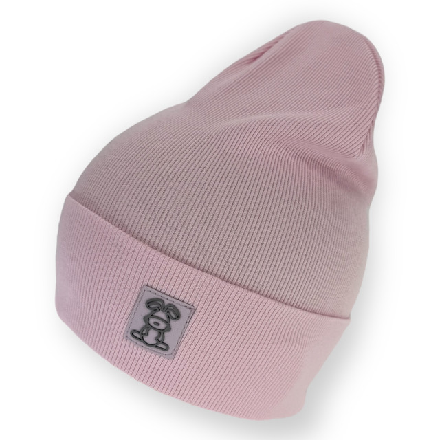 Одинарная трикотажная шапка с отворотом для девочки Одинарная трикотажная шапка с отворотом для девочки