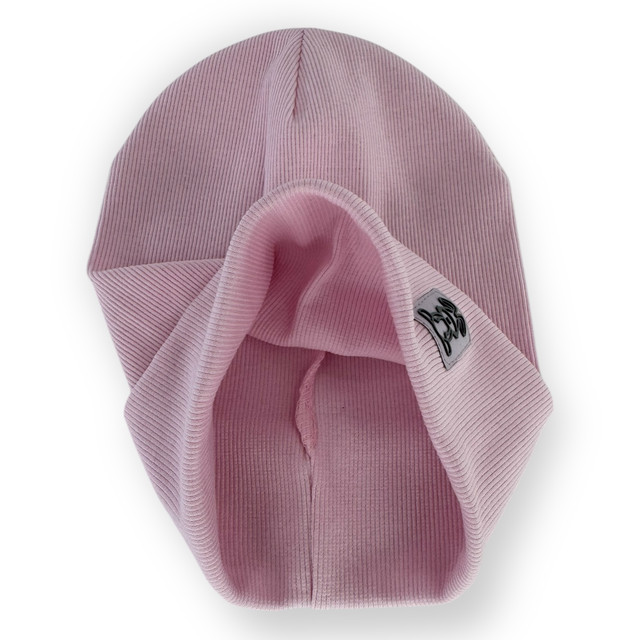Одинарная трикотажная шапка с отворотом для девочки Одинарная трикотажная шапка с отворотом для девочки