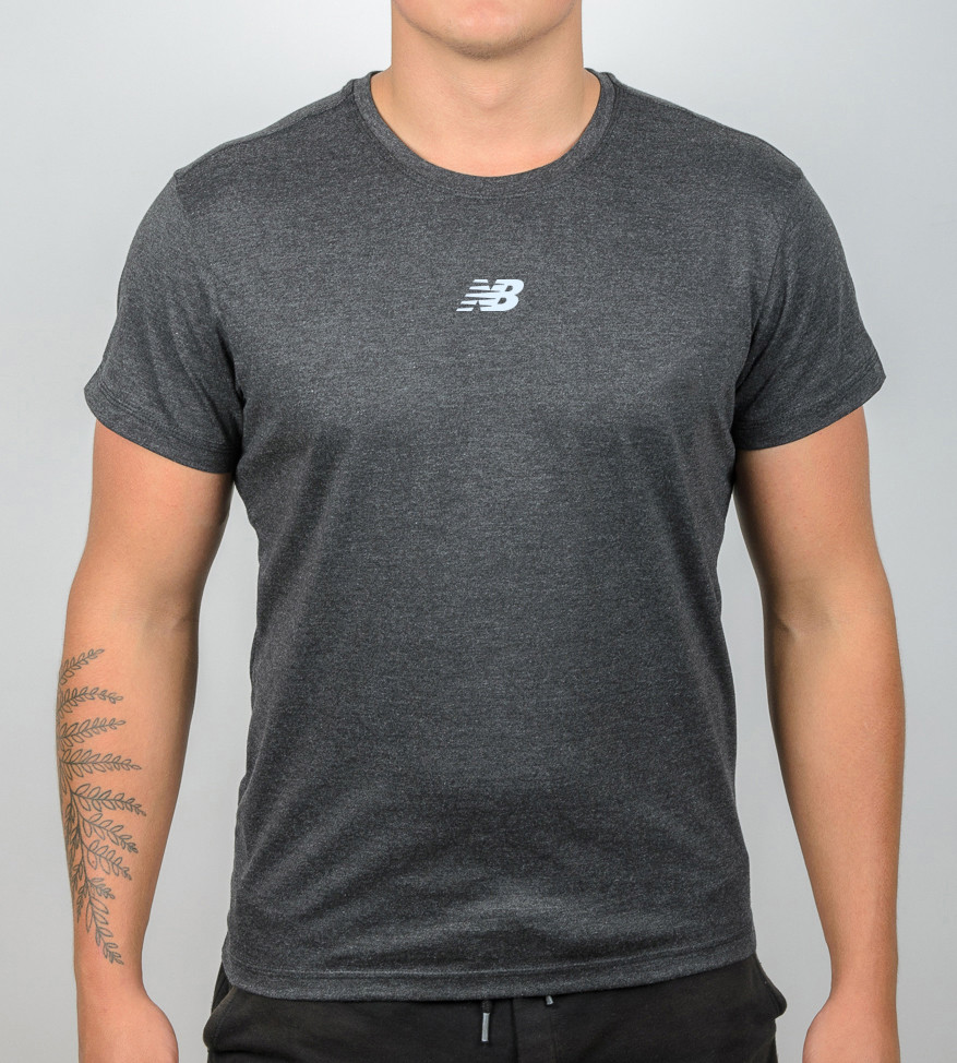 Футболка МЕЛАНЖ New Balance 1410м (Уп.4шт M-XXL), Т.Сірий меланж