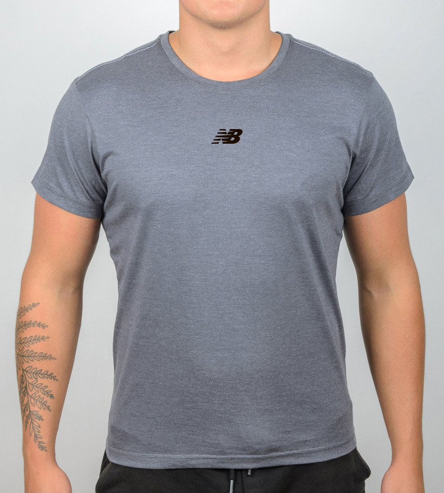 Футболка МЕЛАНЖ New Balance 1410м (Уп.4шт M-XXL), Сірий меланж