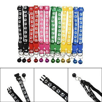 Нашийник для собак дрібних порід и котов 19-32см 12 шт (6 кольорів)