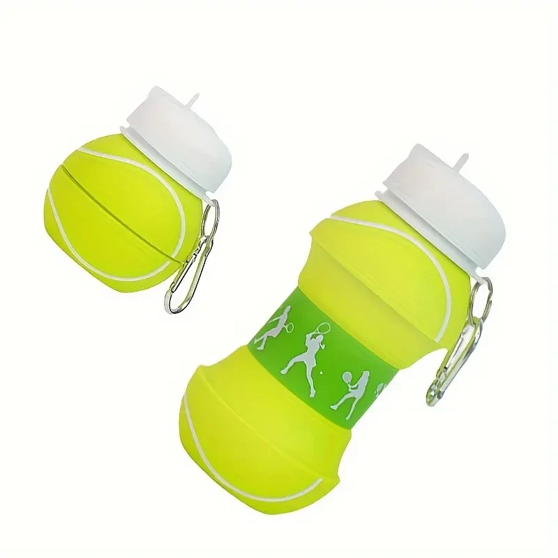Складна силіконова пляшка для води Foldable Bottle — тенісний мяч