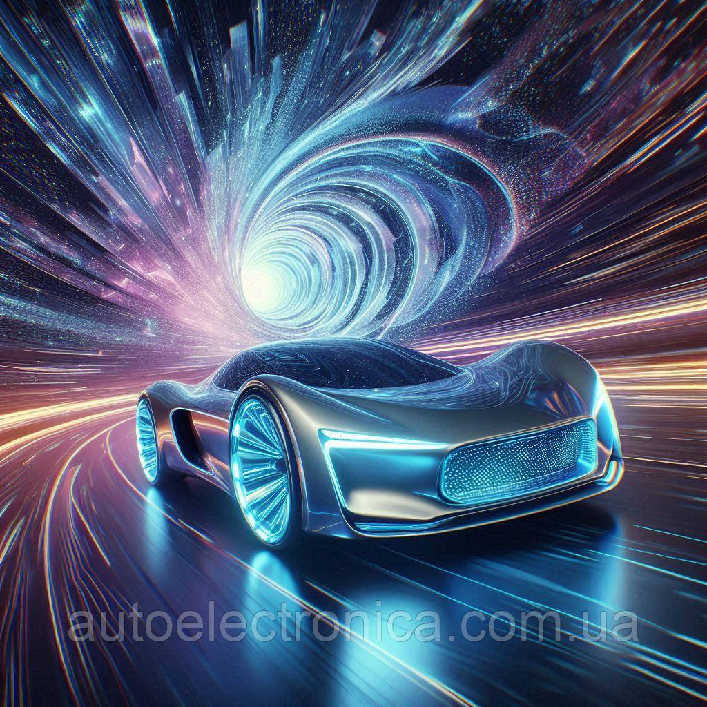 Картина на полотні "Futuristic Car, Shimmering with a Holographic Glow" | FCG 7.08