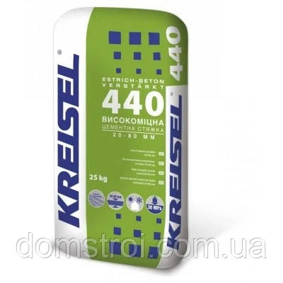 Суміш для підлоги стяжка цементна KREISEL 440 (20-80 мм) 25 кг, фото 1