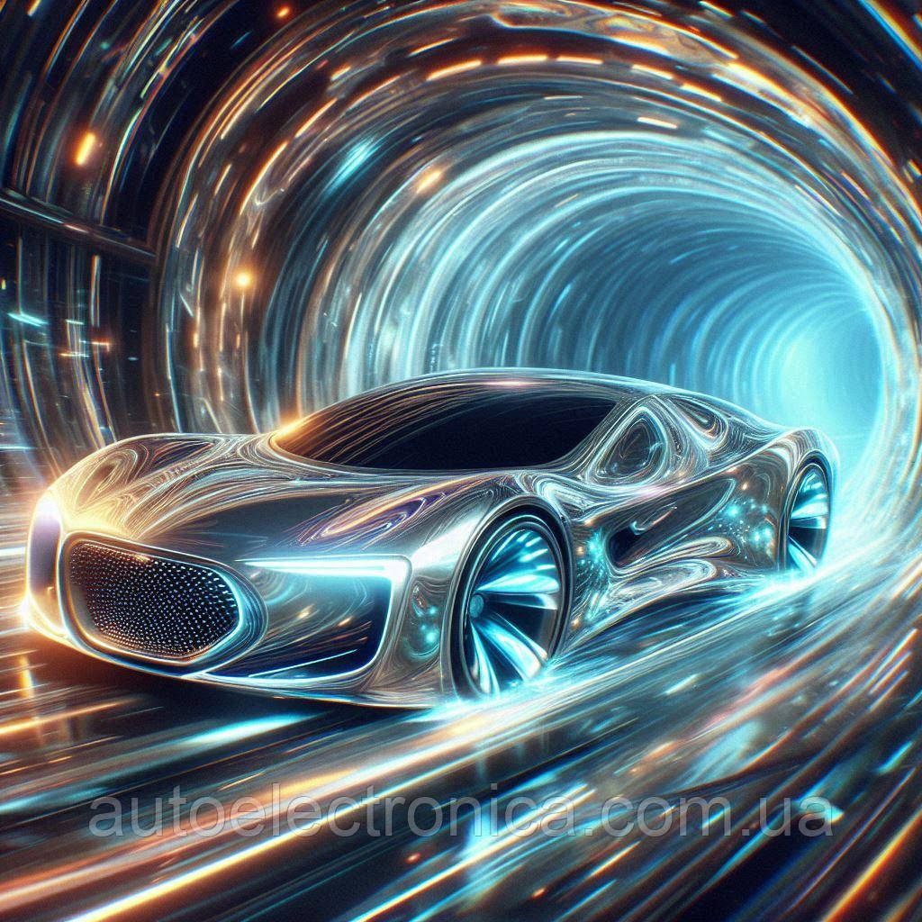 Картина на полотні "Futuristic Car, Shimmering with a Holographic Glow" | FCG 7.11
