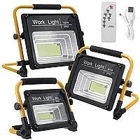 Акумуляторний прожектор із сонячною панеллю Work Light 50W + POWER BANK