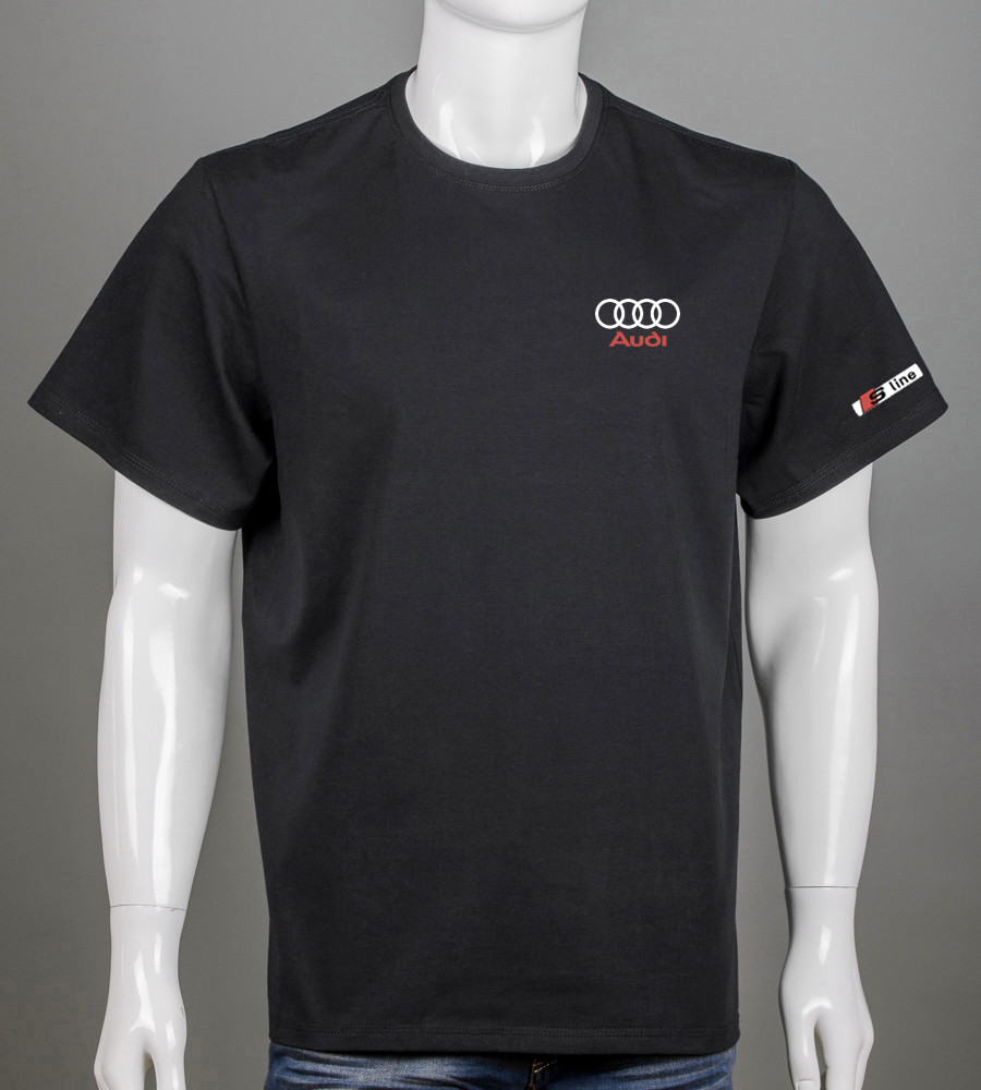 Футболка батал AUDI 2250б (Уп.4шт 3XL,4XL), Чорний