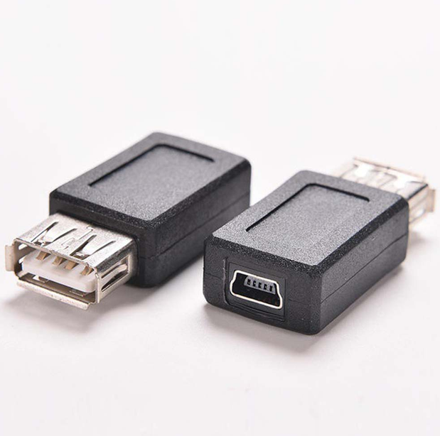 Роз'єм USB 2.0 AF – Mini USB 5P F (подвійне гніздо), фото 1