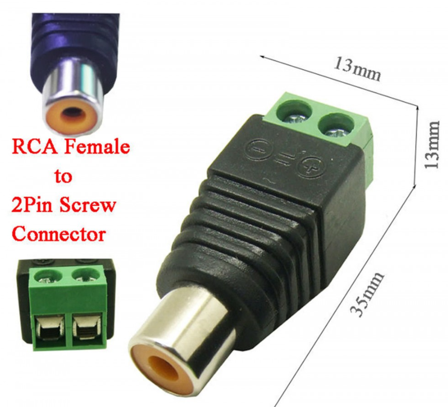 Роз'єм RCA F з клемною колодкою (перехідник)